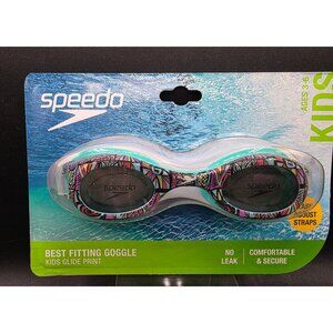 Speedo Kids Glide Print Swimming Goggles Anti-Fog UV Ages 3-6